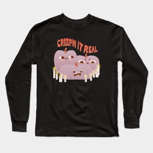 Halloween tshirt - Creepin' it real - cute pumpkins Long Sleeve T-Shirt